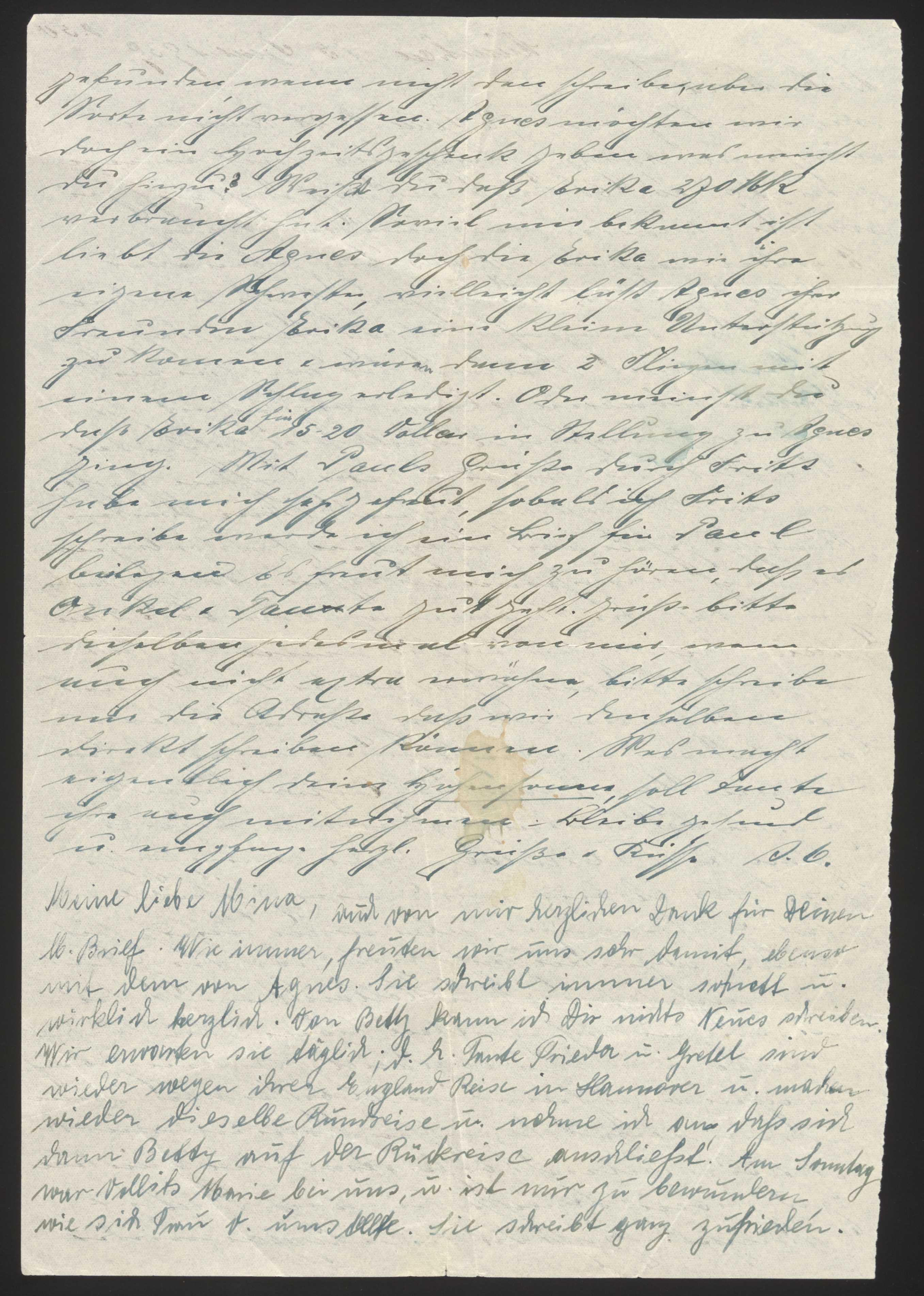 Handwritten letter (page 2 / continuation)