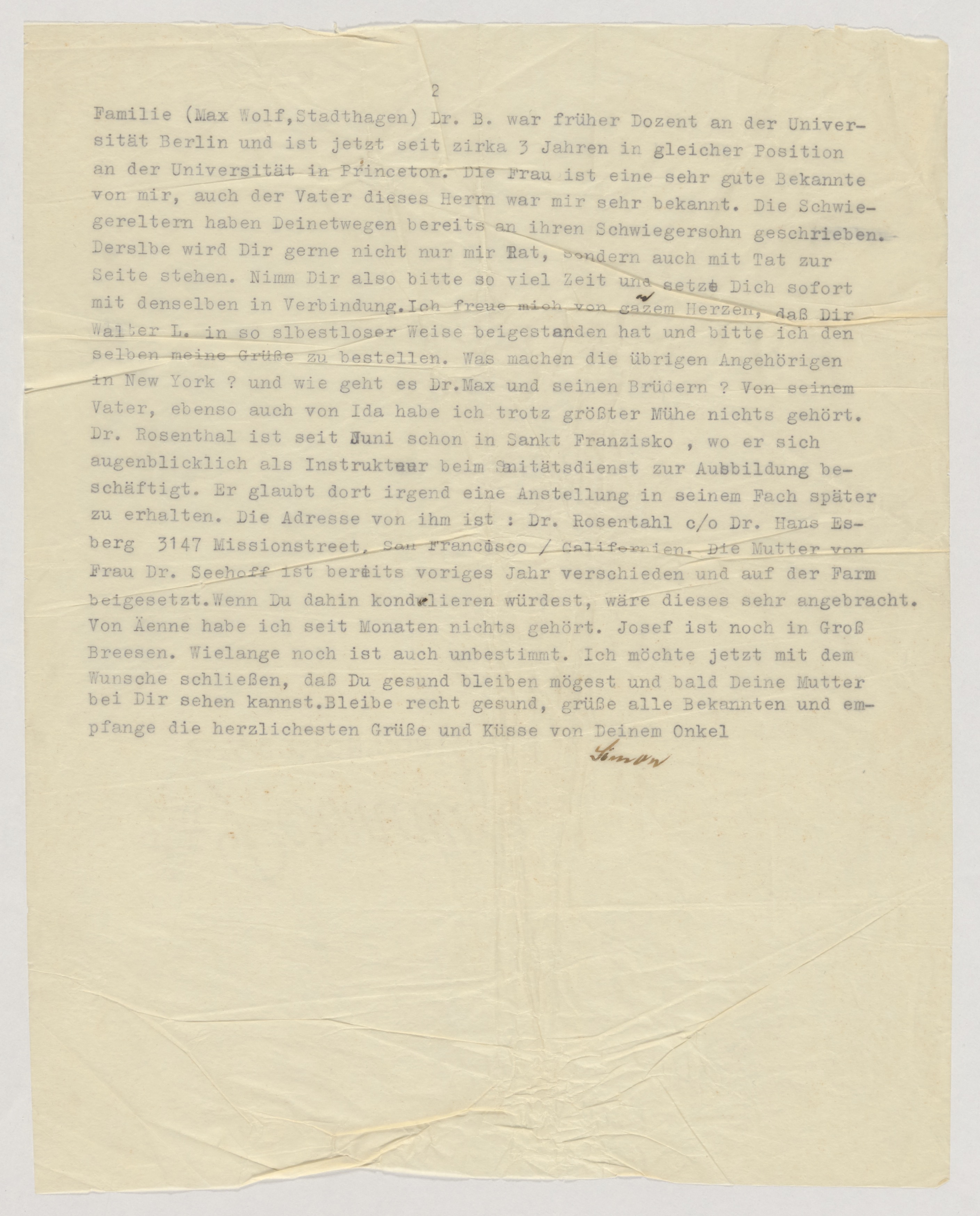 Typed letter (page 2), continuation from fragment in 0004