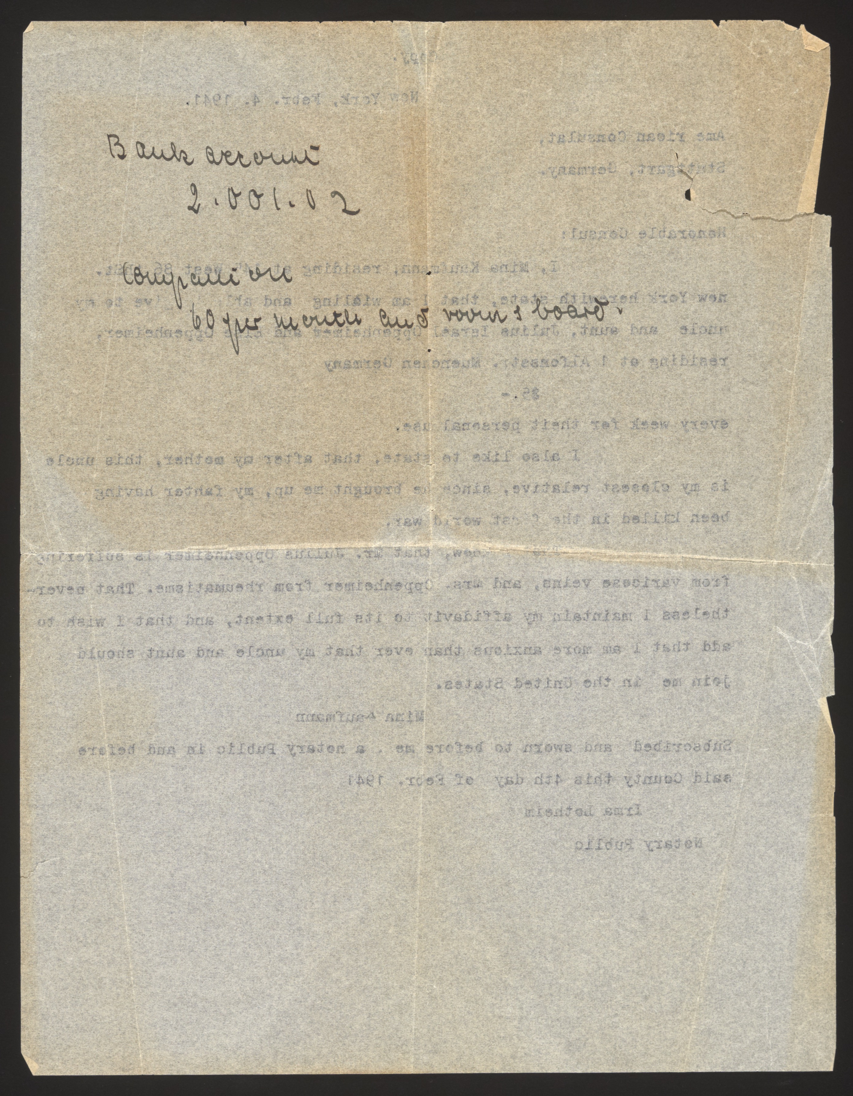 Correspondence (untranscribed)